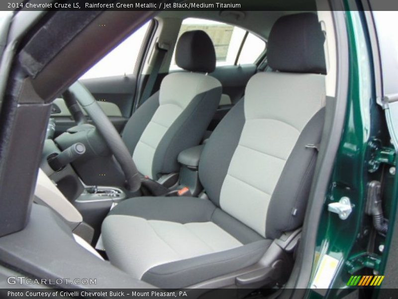 Rainforest Green Metallic / Jet Black/Medium Titanium 2014 Chevrolet Cruze LS