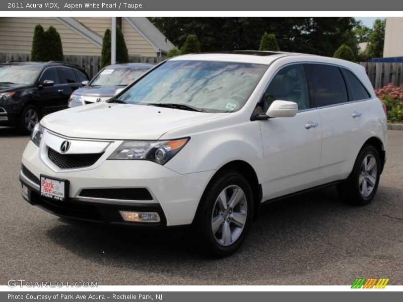 Aspen White Pearl / Taupe 2011 Acura MDX