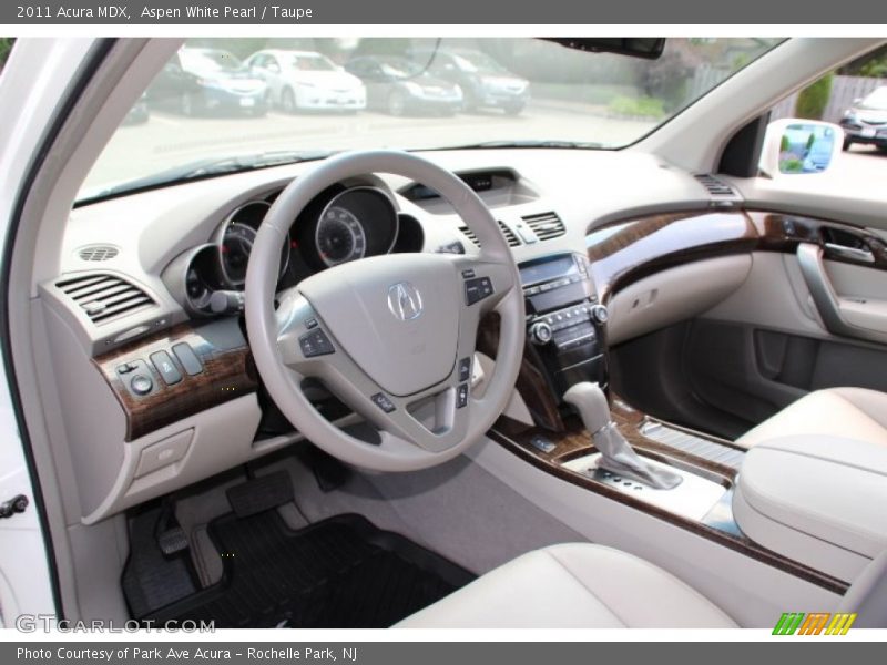 Aspen White Pearl / Taupe 2011 Acura MDX