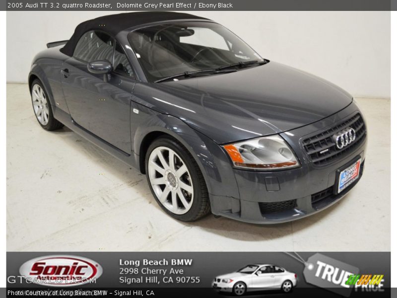Dolomite Grey Pearl Effect / Ebony Black 2005 Audi TT 3.2 quattro Roadster