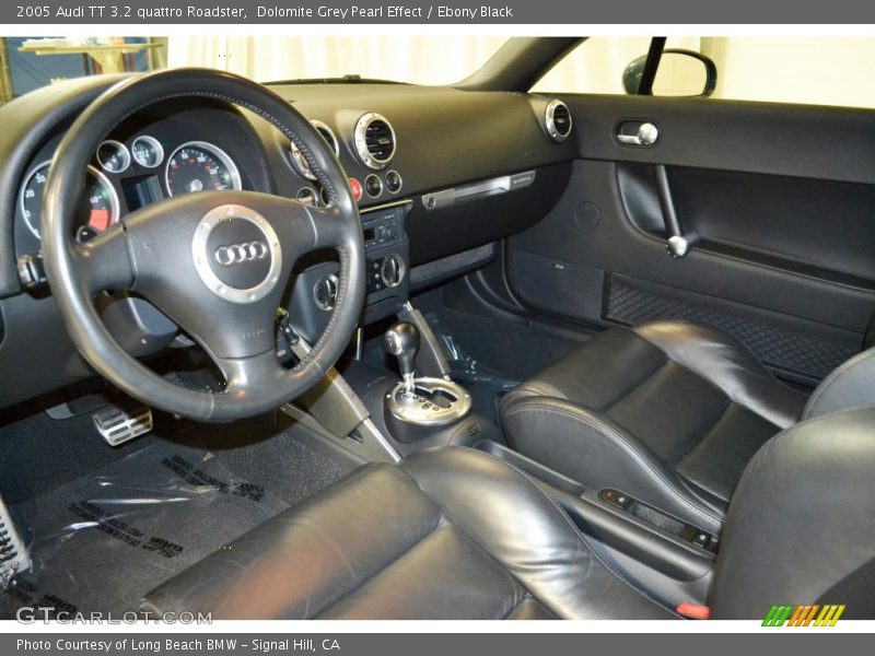 Dolomite Grey Pearl Effect / Ebony Black 2005 Audi TT 3.2 quattro Roadster