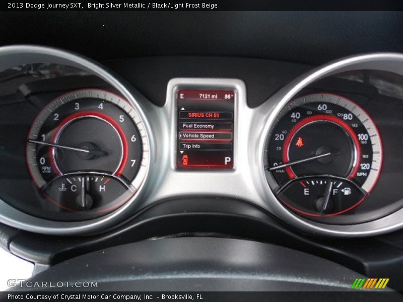 Bright Silver Metallic / Black/Light Frost Beige 2013 Dodge Journey SXT
