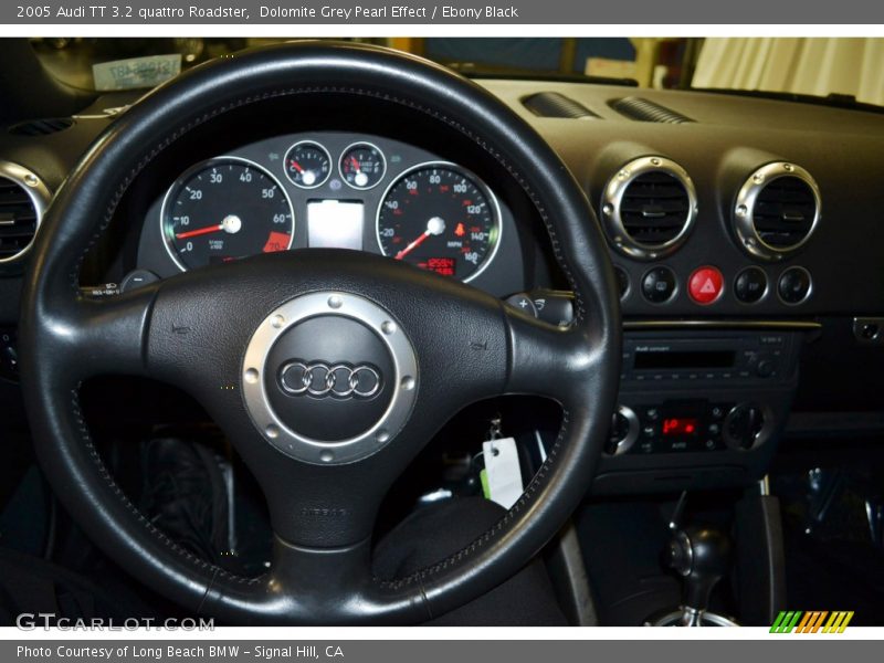 Dolomite Grey Pearl Effect / Ebony Black 2005 Audi TT 3.2 quattro Roadster