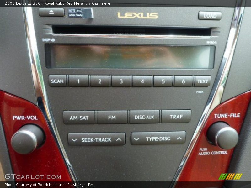 Royal Ruby Red Metallic / Cashmere 2008 Lexus ES 350