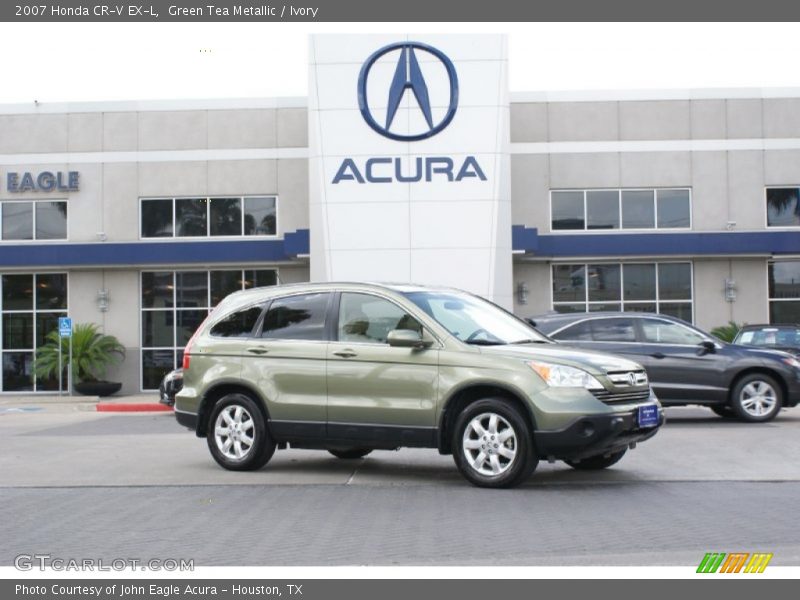 Green Tea Metallic / Ivory 2007 Honda CR-V EX-L