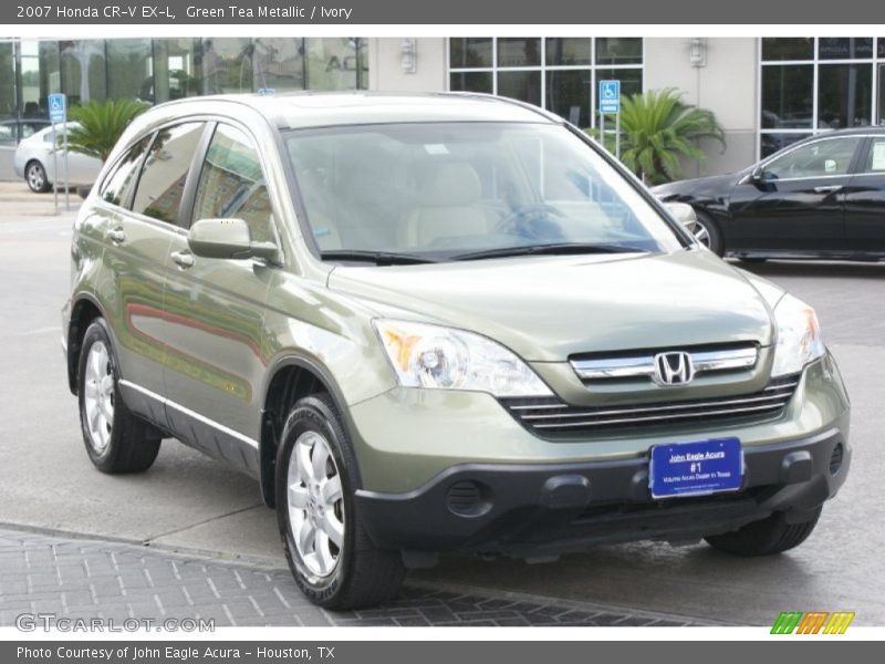 Green Tea Metallic / Ivory 2007 Honda CR-V EX-L