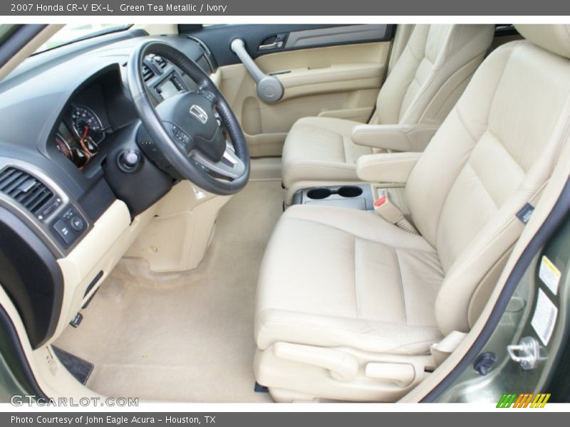 Green Tea Metallic / Ivory 2007 Honda CR-V EX-L