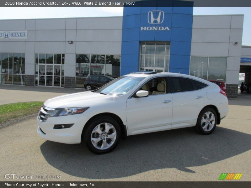 White Diamond Pearl / Ivory 2010 Honda Accord Crosstour EX-L 4WD