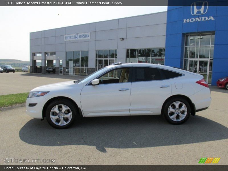 White Diamond Pearl / Ivory 2010 Honda Accord Crosstour EX-L 4WD
