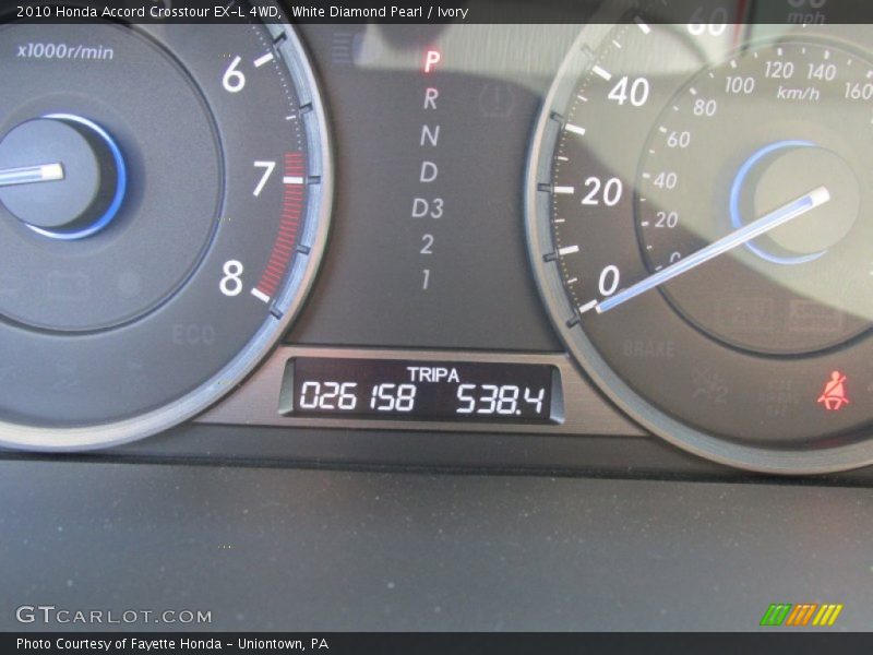 White Diamond Pearl / Ivory 2010 Honda Accord Crosstour EX-L 4WD