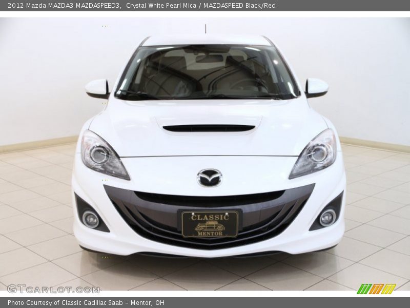Crystal White Pearl Mica / MAZDASPEED Black/Red 2012 Mazda MAZDA3 MAZDASPEED3