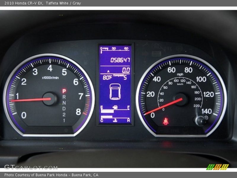 Taffeta White / Gray 2010 Honda CR-V EX