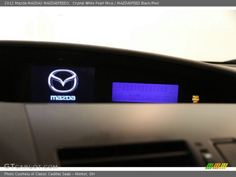 Crystal White Pearl Mica / MAZDASPEED Black/Red 2012 Mazda MAZDA3 MAZDASPEED3