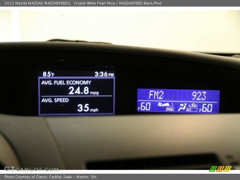 Crystal White Pearl Mica / MAZDASPEED Black/Red 2012 Mazda MAZDA3 MAZDASPEED3