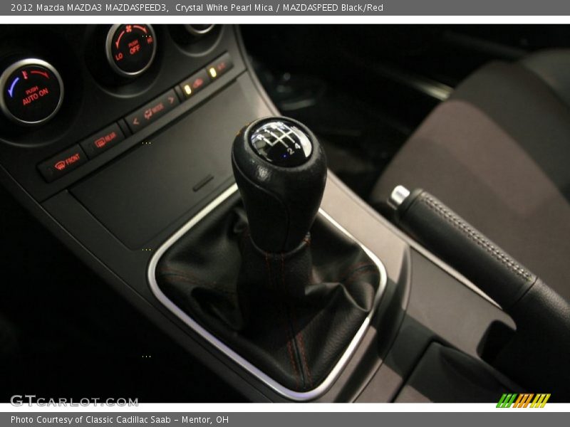 Crystal White Pearl Mica / MAZDASPEED Black/Red 2012 Mazda MAZDA3 MAZDASPEED3