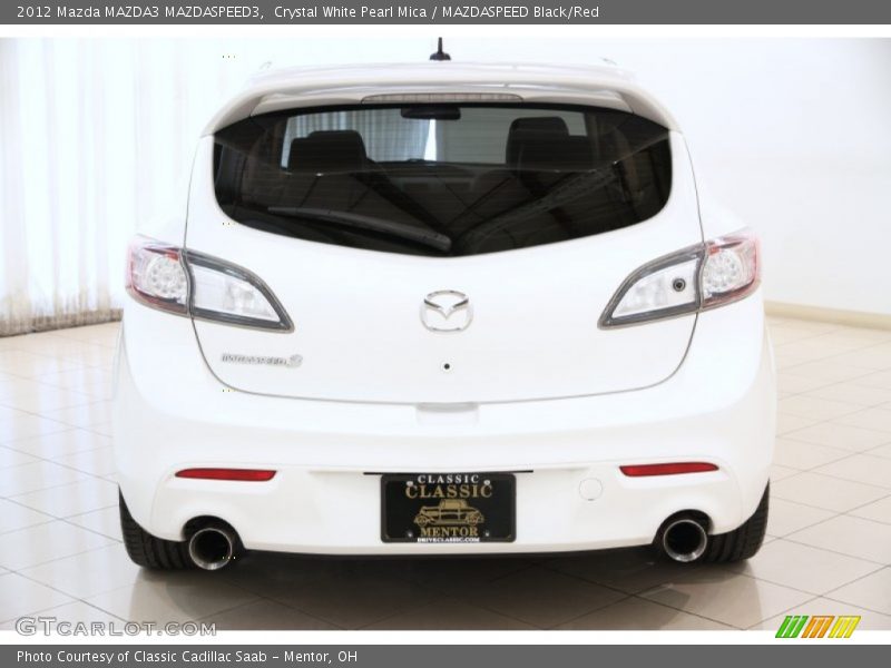 Crystal White Pearl Mica / MAZDASPEED Black/Red 2012 Mazda MAZDA3 MAZDASPEED3