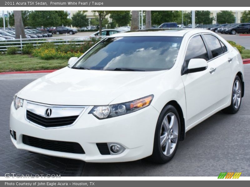 Premium White Pearl / Taupe 2011 Acura TSX Sedan