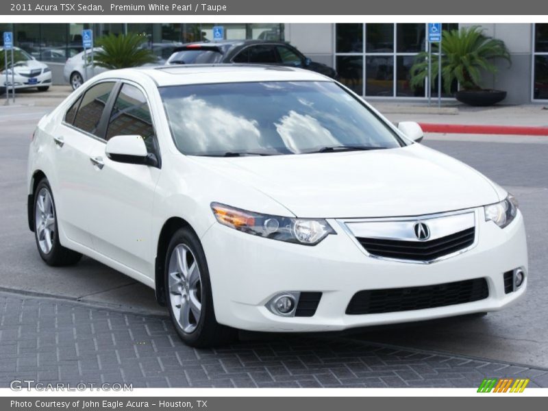 Premium White Pearl / Taupe 2011 Acura TSX Sedan