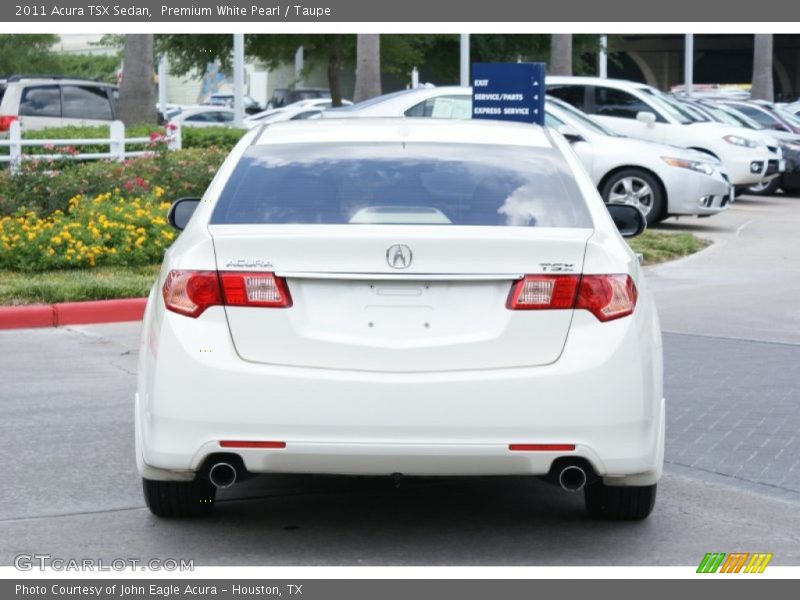 Premium White Pearl / Taupe 2011 Acura TSX Sedan
