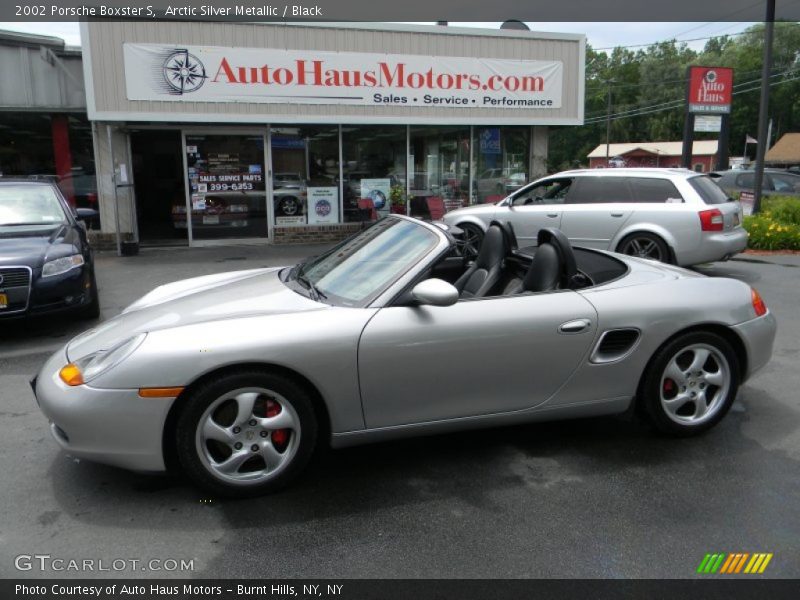 Arctic Silver Metallic / Black 2002 Porsche Boxster S