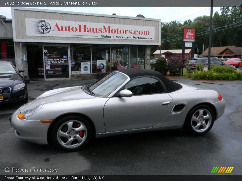 Arctic Silver Metallic / Black 2002 Porsche Boxster S