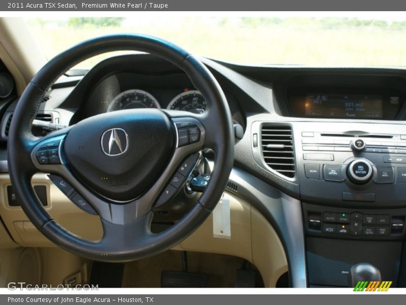 Premium White Pearl / Taupe 2011 Acura TSX Sedan