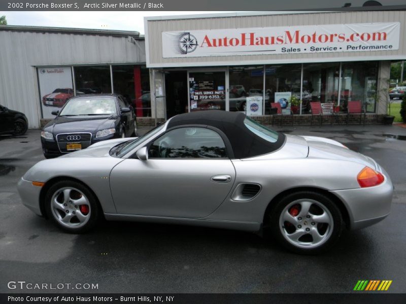 Arctic Silver Metallic / Black 2002 Porsche Boxster S