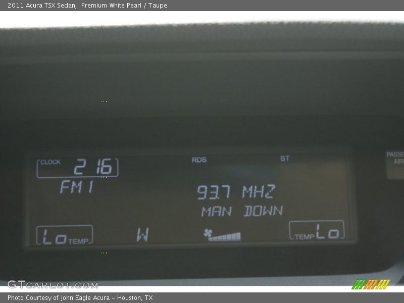Premium White Pearl / Taupe 2011 Acura TSX Sedan