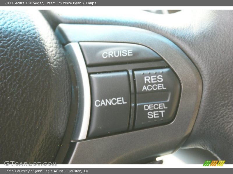 Premium White Pearl / Taupe 2011 Acura TSX Sedan