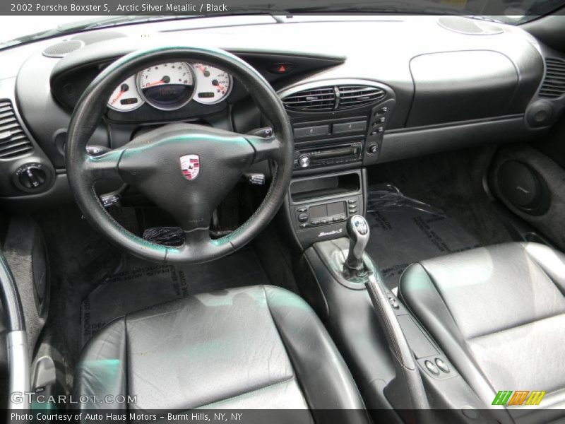 Arctic Silver Metallic / Black 2002 Porsche Boxster S