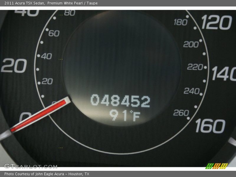 Premium White Pearl / Taupe 2011 Acura TSX Sedan