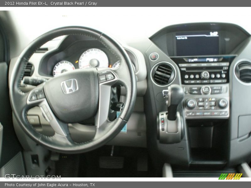 Crystal Black Pearl / Gray 2012 Honda Pilot EX-L