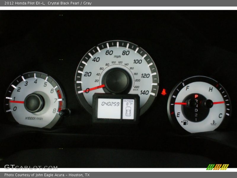 Crystal Black Pearl / Gray 2012 Honda Pilot EX-L