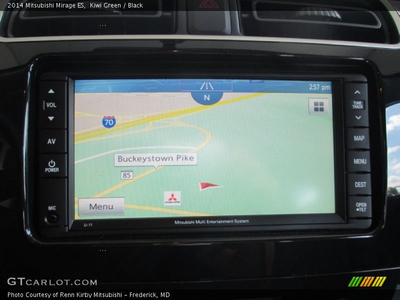 Kiwi Green / Black 2014 Mitsubishi Mirage ES