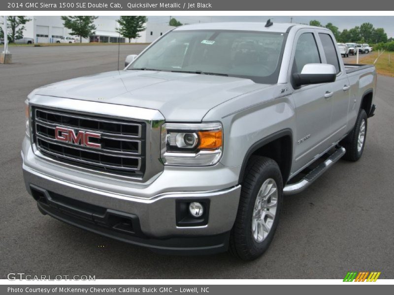 Quicksilver Metallic / Jet Black 2014 GMC Sierra 1500 SLE Double Cab