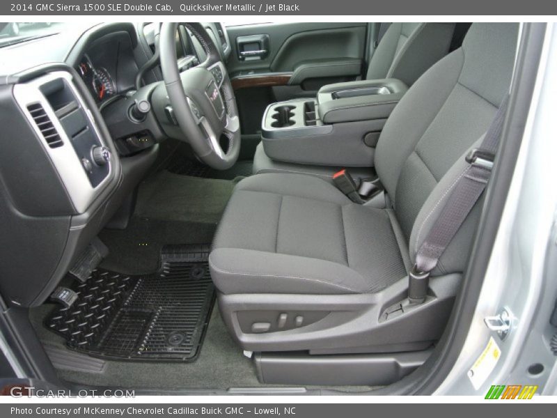 Quicksilver Metallic / Jet Black 2014 GMC Sierra 1500 SLE Double Cab