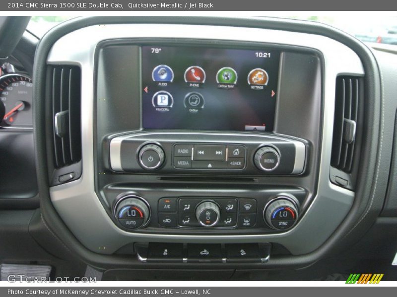 Quicksilver Metallic / Jet Black 2014 GMC Sierra 1500 SLE Double Cab