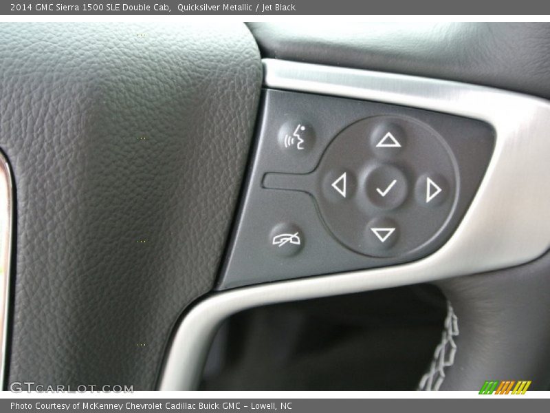 Quicksilver Metallic / Jet Black 2014 GMC Sierra 1500 SLE Double Cab