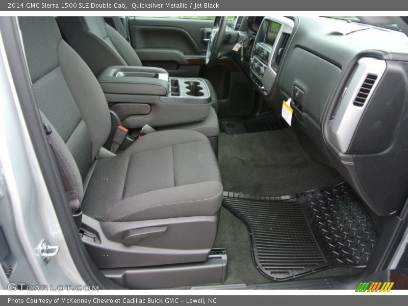 Quicksilver Metallic / Jet Black 2014 GMC Sierra 1500 SLE Double Cab