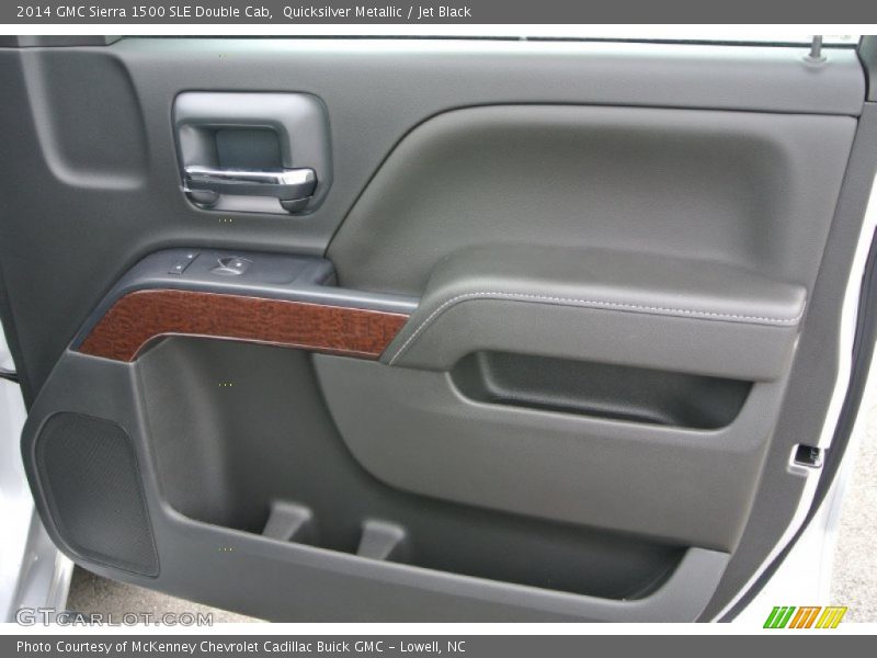 Quicksilver Metallic / Jet Black 2014 GMC Sierra 1500 SLE Double Cab