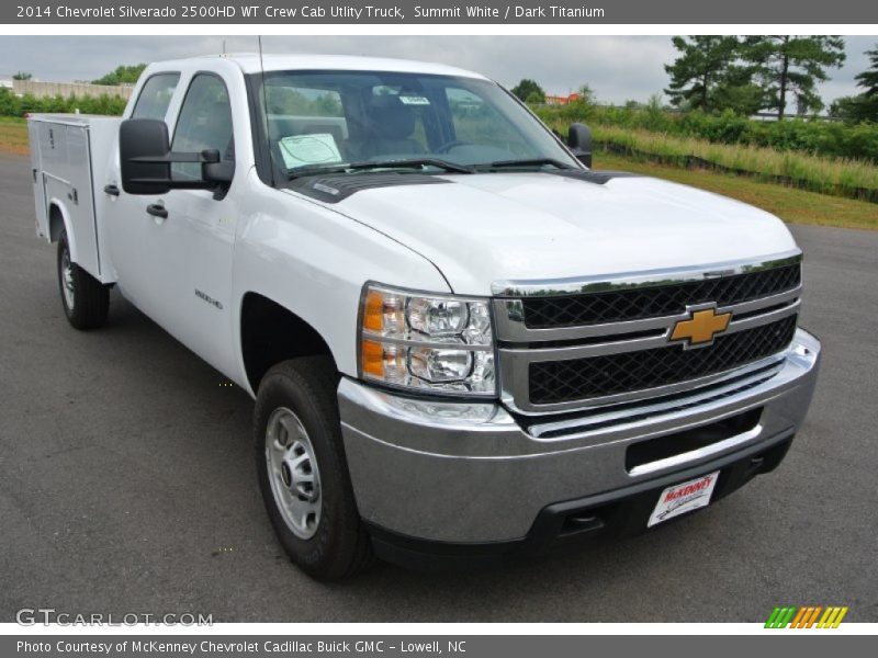 Summit White / Dark Titanium 2014 Chevrolet Silverado 2500HD WT Crew Cab Utlity Truck