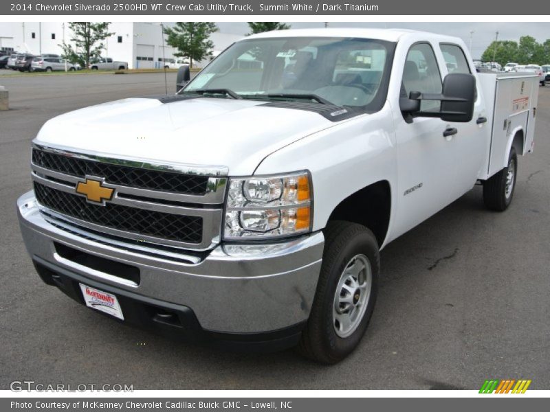 Summit White / Dark Titanium 2014 Chevrolet Silverado 2500HD WT Crew Cab Utlity Truck