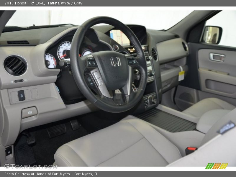 Taffeta White / Gray 2015 Honda Pilot EX-L