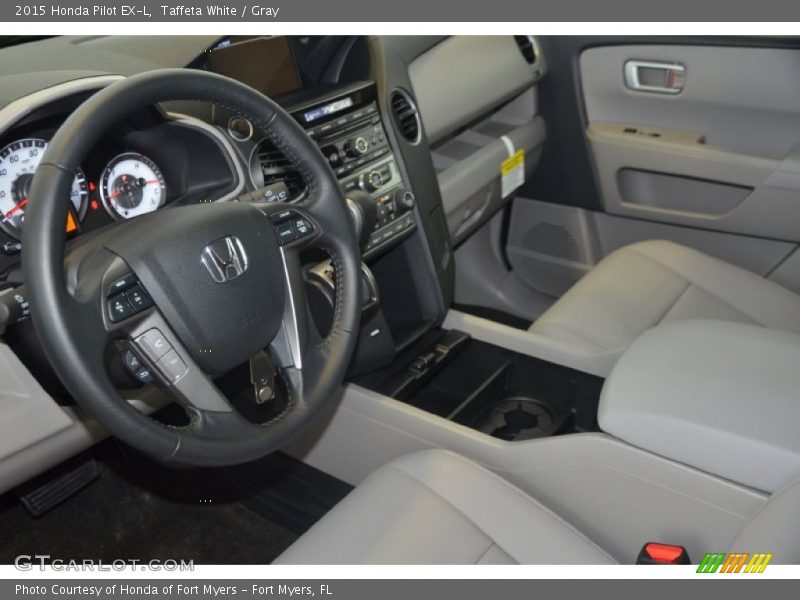 Taffeta White / Gray 2015 Honda Pilot EX-L