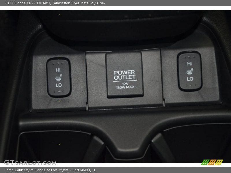 Alabaster Silver Metallic / Gray 2014 Honda CR-V EX AWD