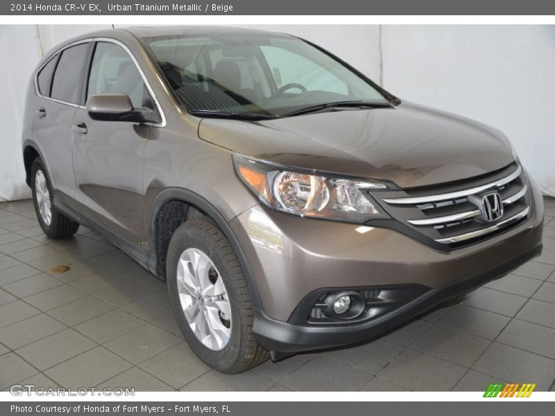 Urban Titanium Metallic / Beige 2014 Honda CR-V EX