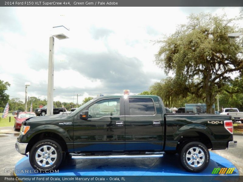 Green Gem / Pale Adobe 2014 Ford F150 XLT SuperCrew 4x4