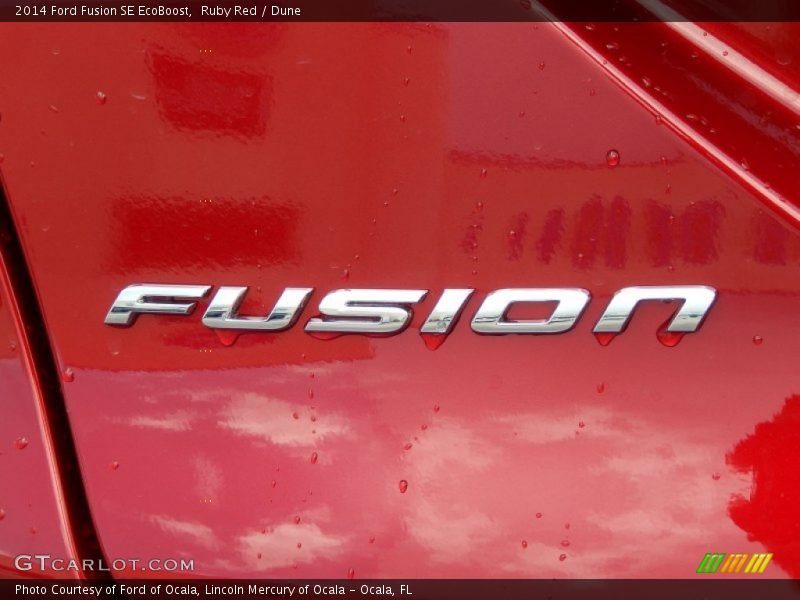 Ruby Red / Dune 2014 Ford Fusion SE EcoBoost