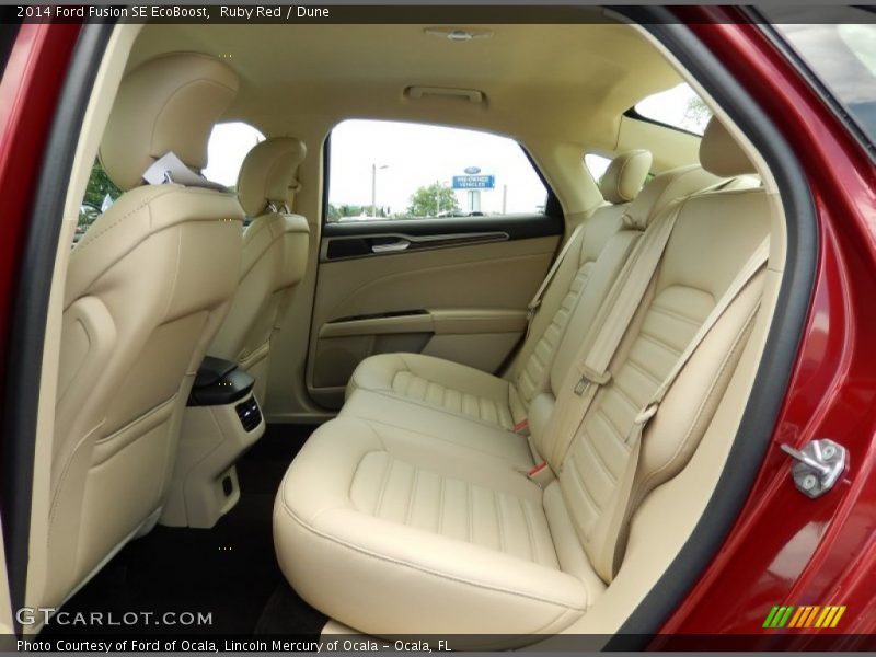 Ruby Red / Dune 2014 Ford Fusion SE EcoBoost
