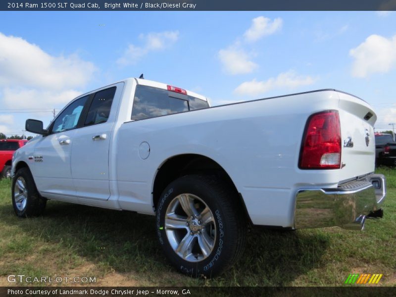 Bright White / Black/Diesel Gray 2014 Ram 1500 SLT Quad Cab